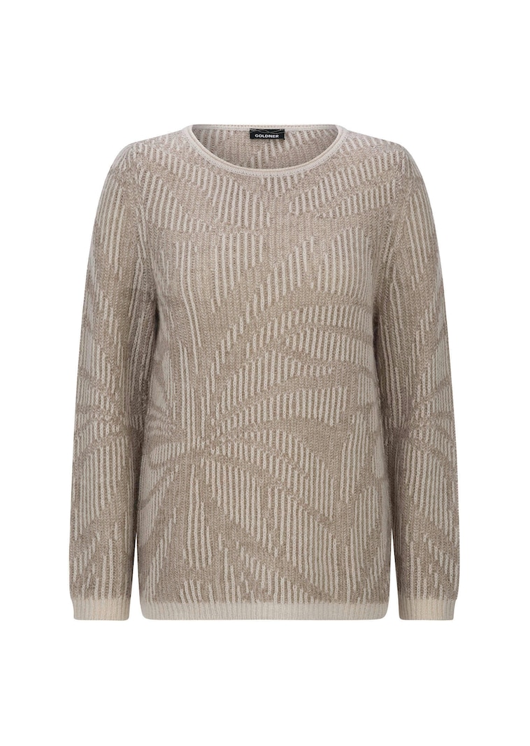 Tricot pullover met bloemenmotief