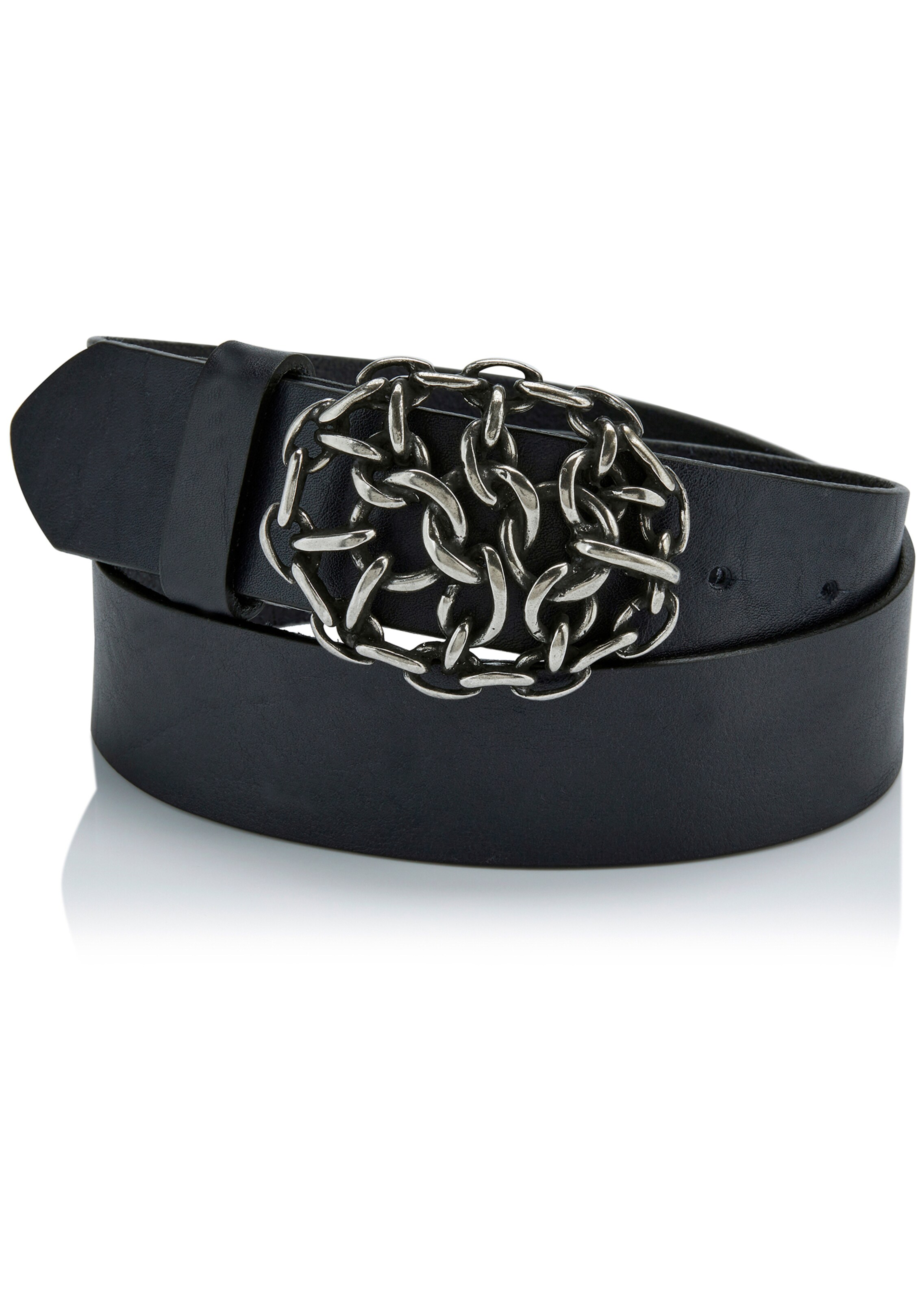Ceinture en cuir à boucle fantaisie