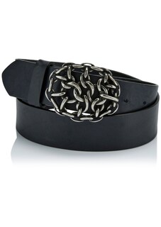 Ceinture en cuir à boucle fantaisie thumbnail 1