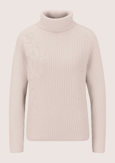 Rollkragen-Pullover mit charmanter Blütenstickerei thumbnail 6
