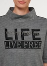 Halbarm-Sweatshirt mit Print und Ziersteinen thumbnail 5