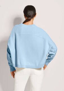 Kurzer Oversize-Pullover mit Kaschmir thumbnail 3