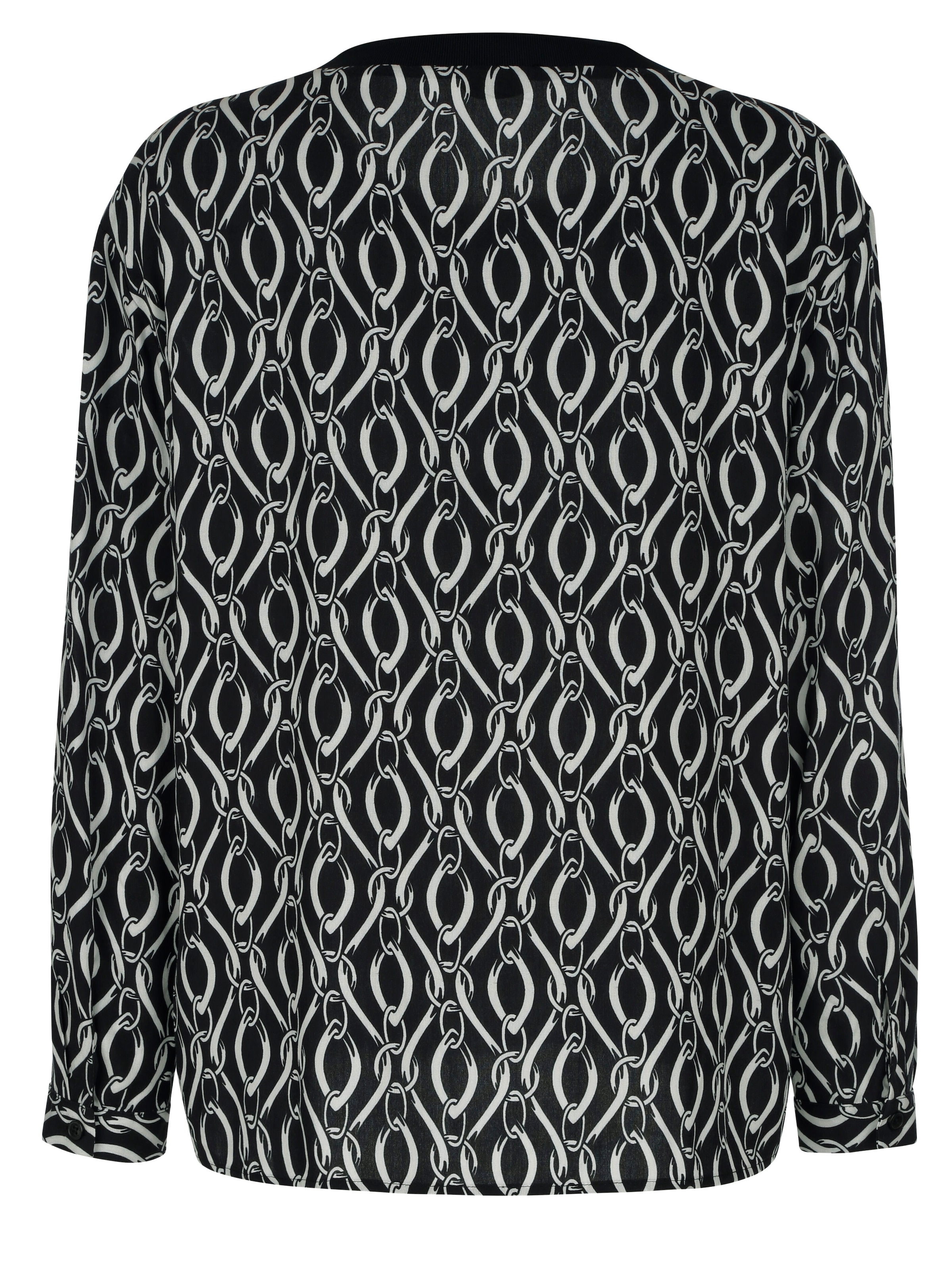Bluse in grafischem Kettendessin