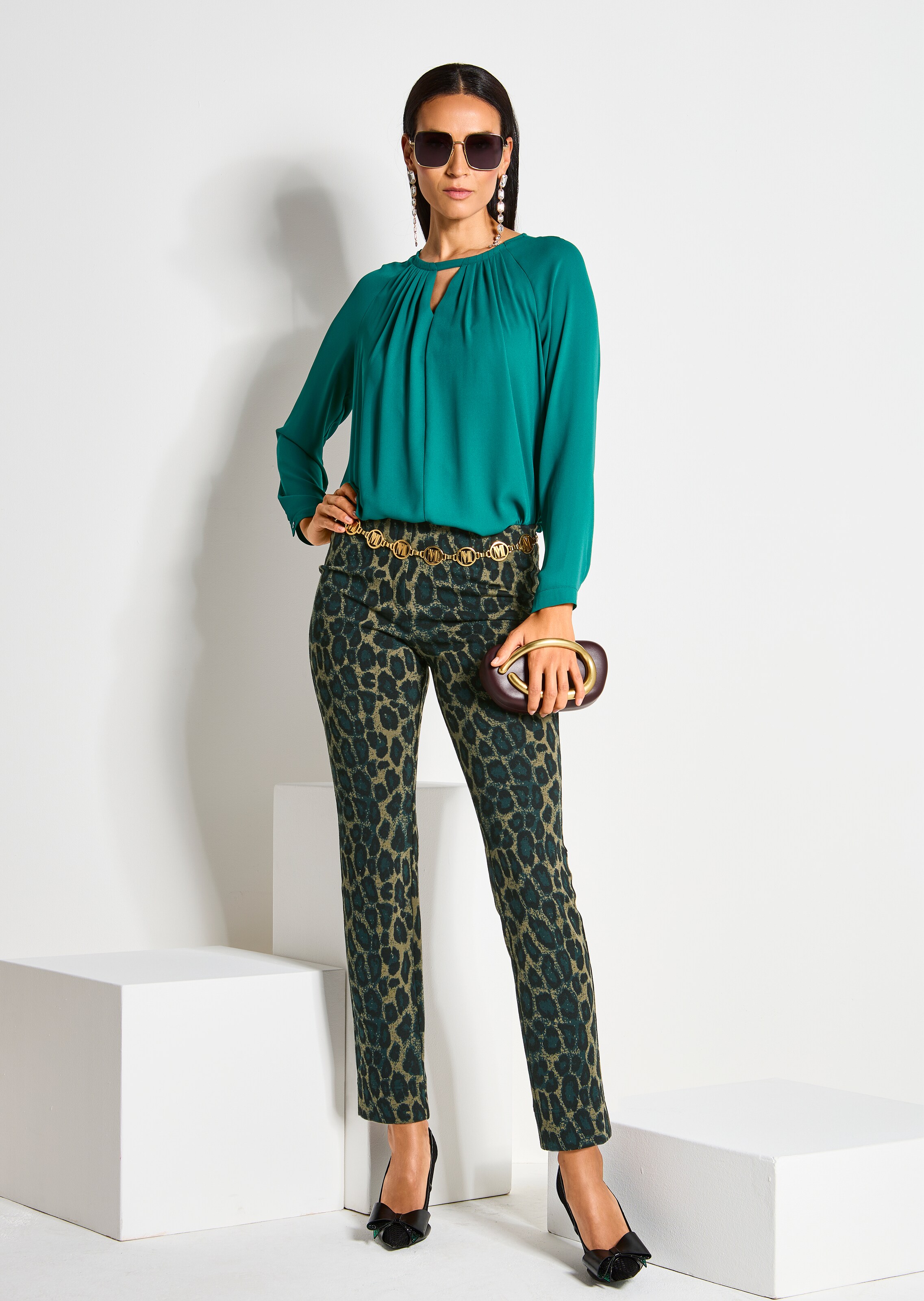 Bluse in bequemer Schlupfform