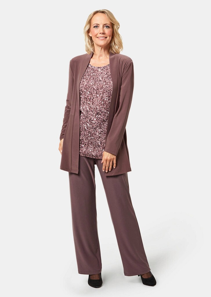 Weich fallende Jersey-Longjacke