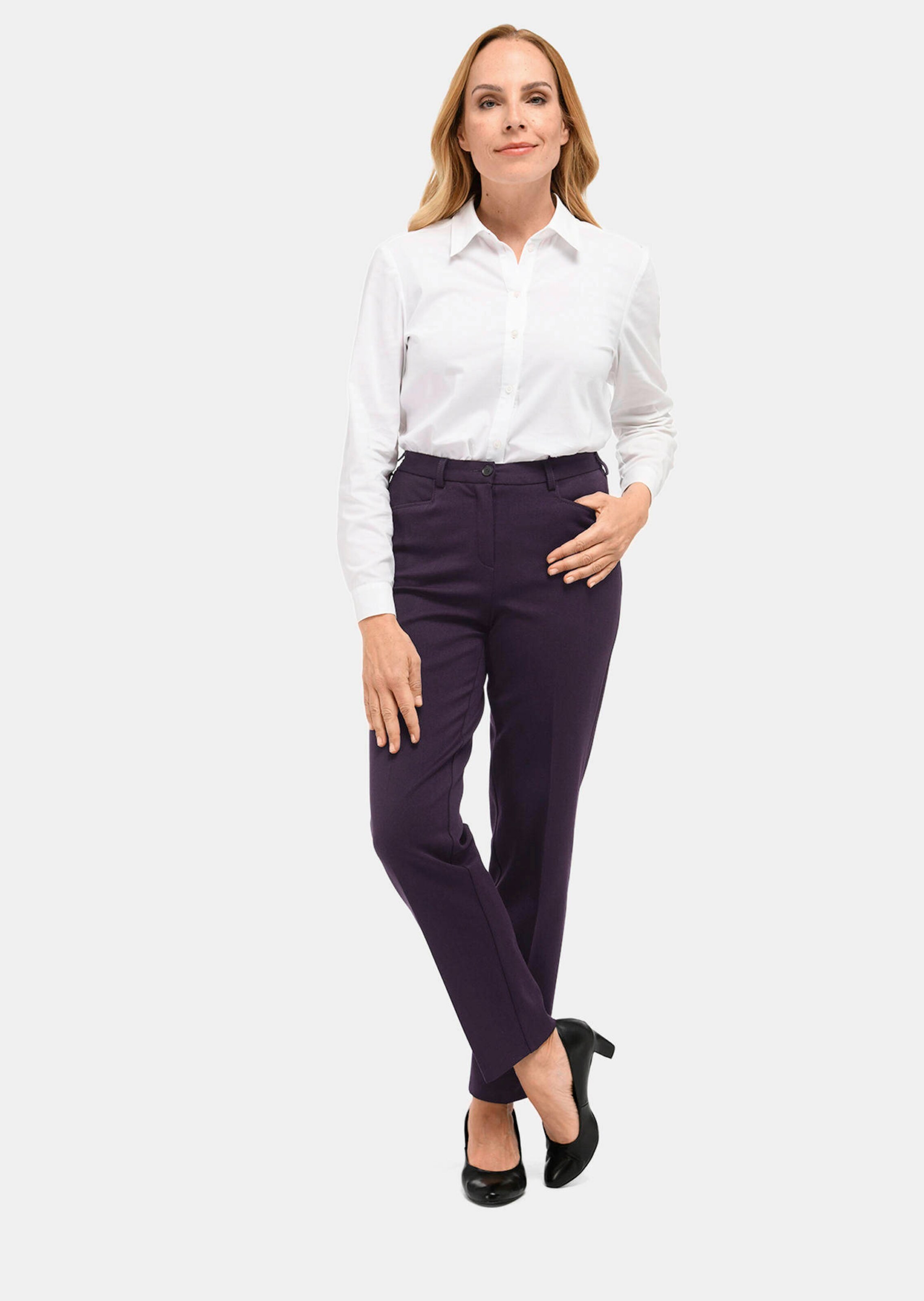 Pantalon ventre plat - aubergine - Gr. 285 de Goldner Fashion