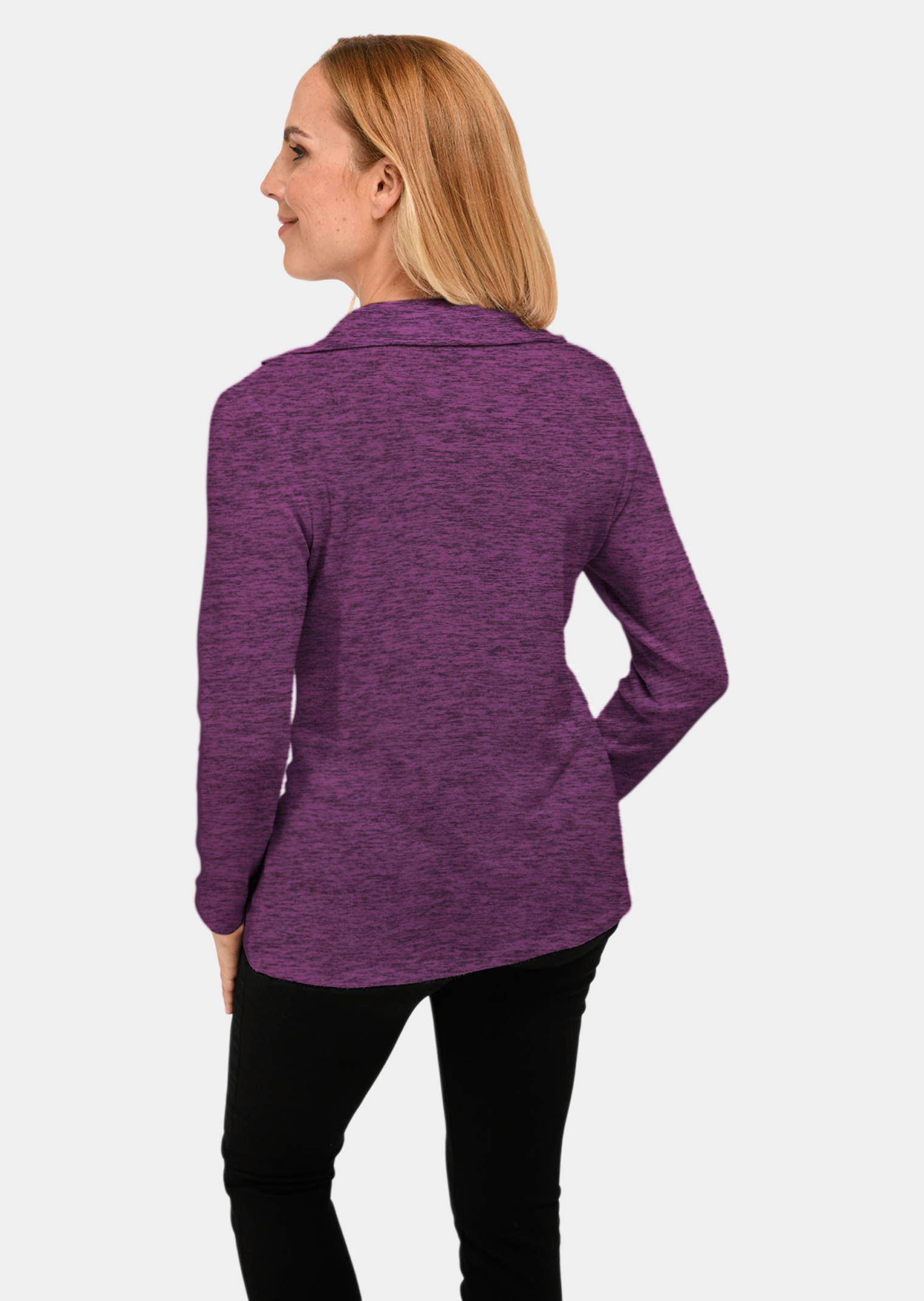 T-shirt col camionneur - lila / chiné - Gr. 40 de Goldner Fashion