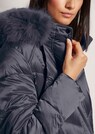 Lange Kapuzen-Jacke mit Webpelz thumbnail 5