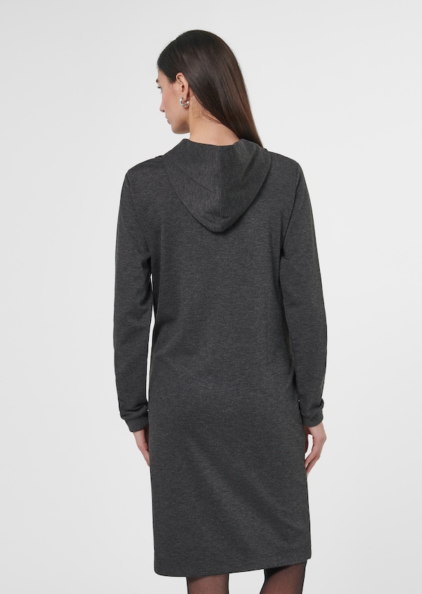 Hooded dress in soft sweat fabric 2