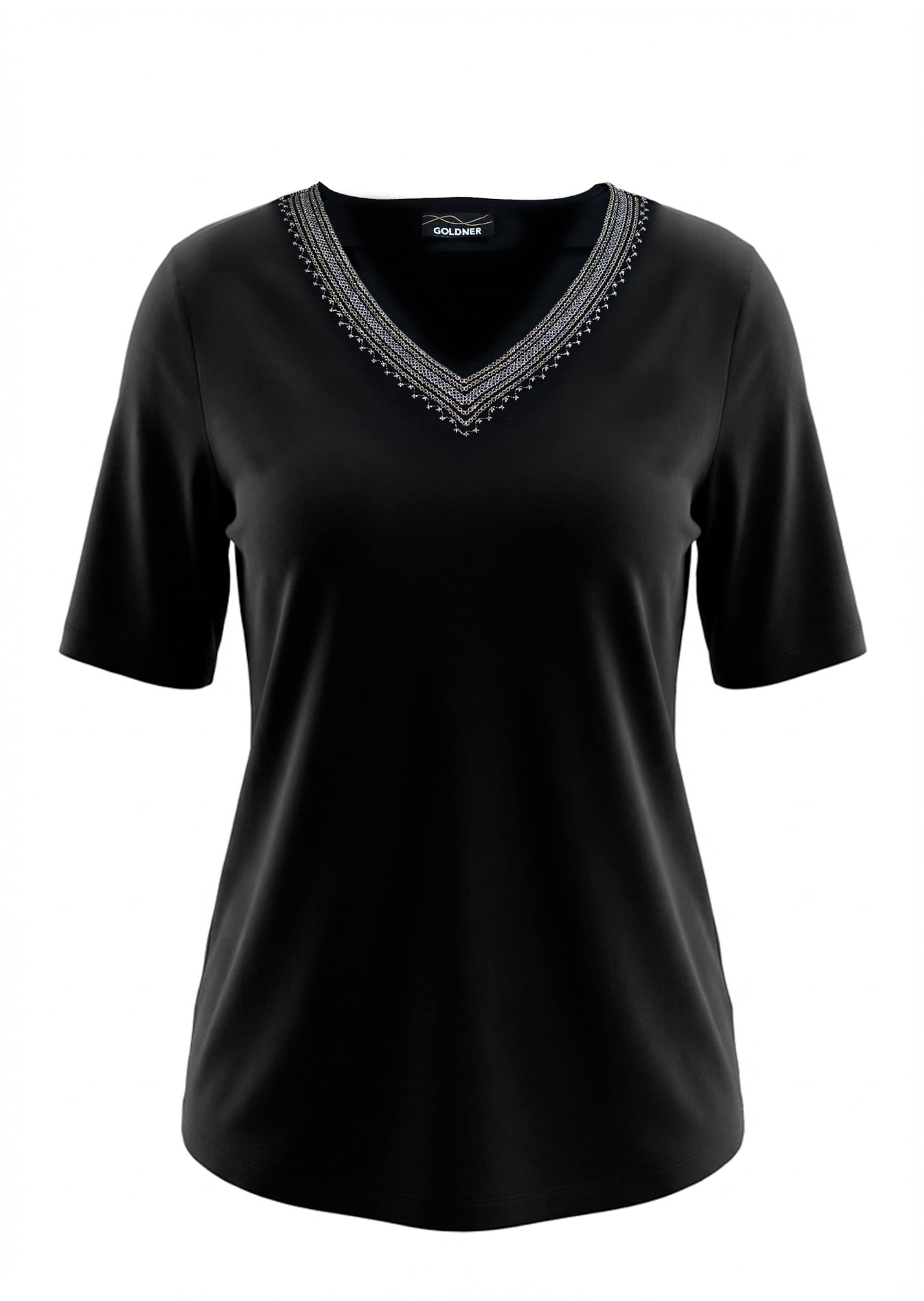 Baumwoll-Shirt mit Stickereien