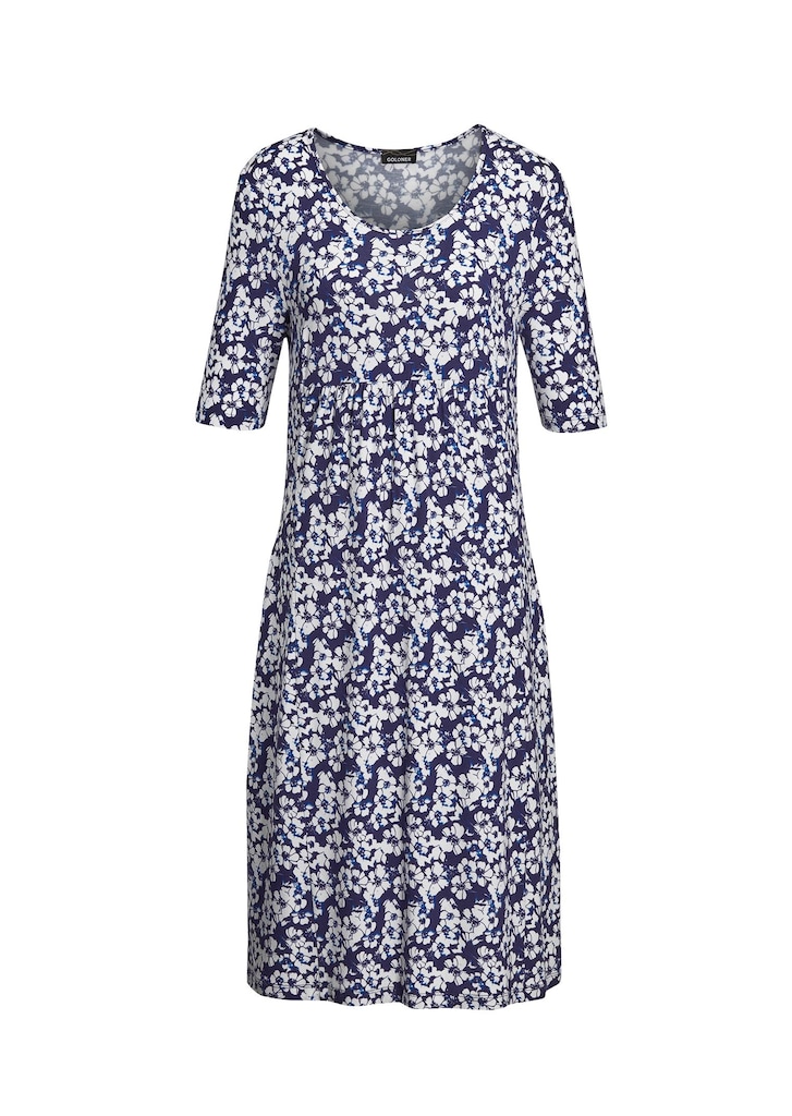 Elastisches Jerseykleid mit modischem Druck