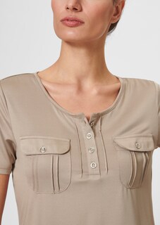 Kurzarmshirt mit Knopfleiste und aufgesetzten Taschen thumbnail 5