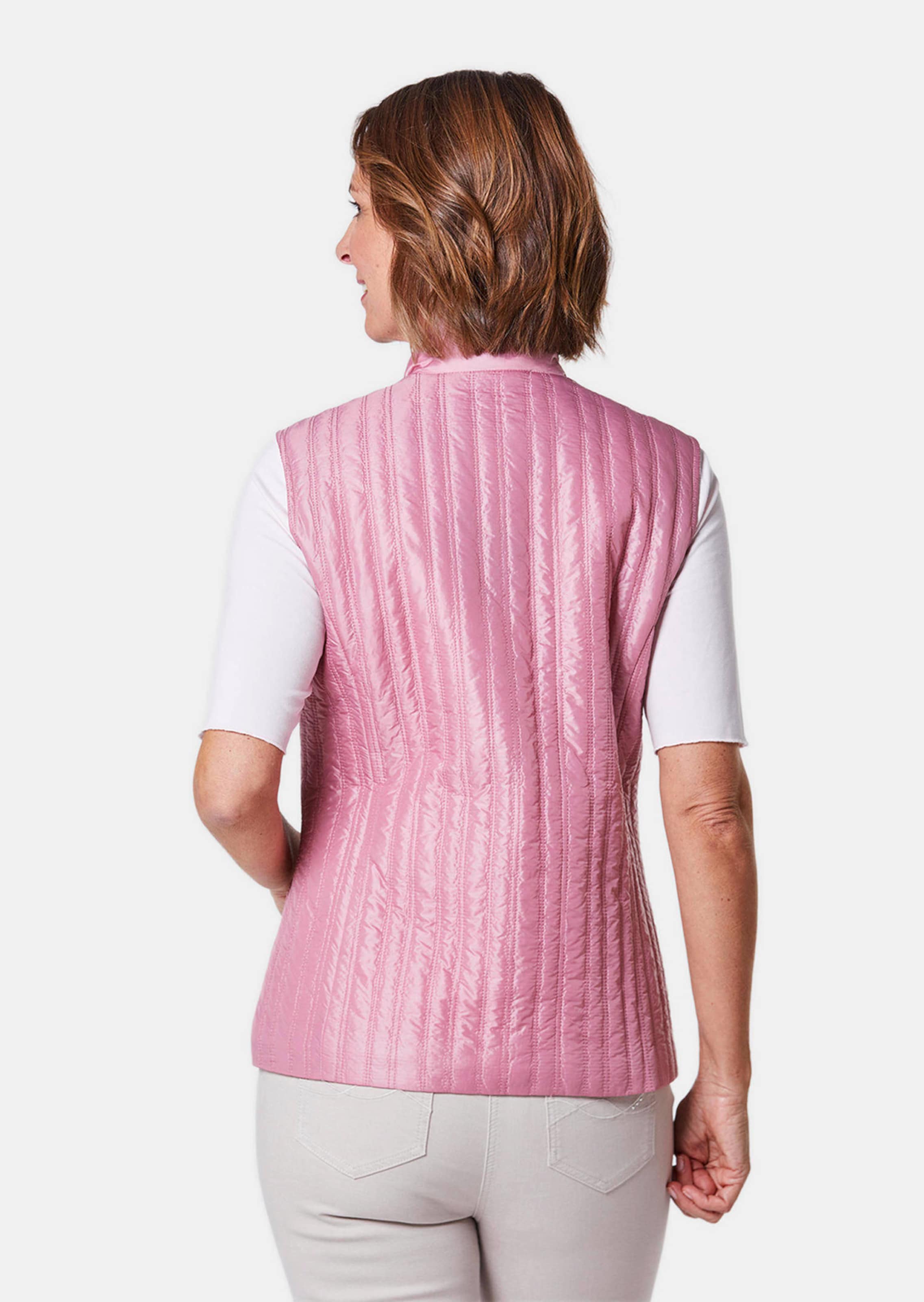 Veste matelassée légère avec col droit - vieux rosé - Gr. 23 de Goldner Fashion