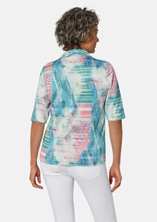 Gedessineerde pullover met polokraag van Di-Strick thumbnail 3