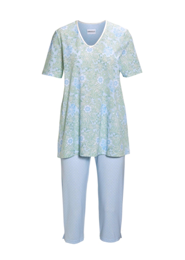 Baumwoll-Pyjama mit Halbarm