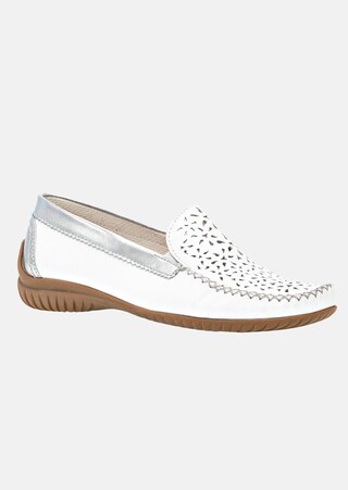 wit / zilverkleurig Schoenen met zomerse perforatie