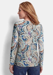 Shirt met lange mouwen en paisleyprint thumbnail 3