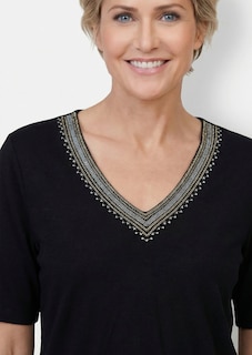 Baumwoll-Shirt mit Stickereien thumbnail 5