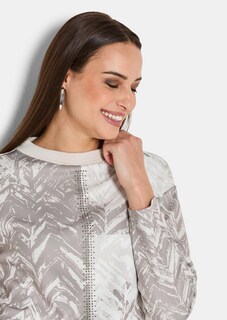 Sweatshirt met glittersteenborduursel thumbnail 3