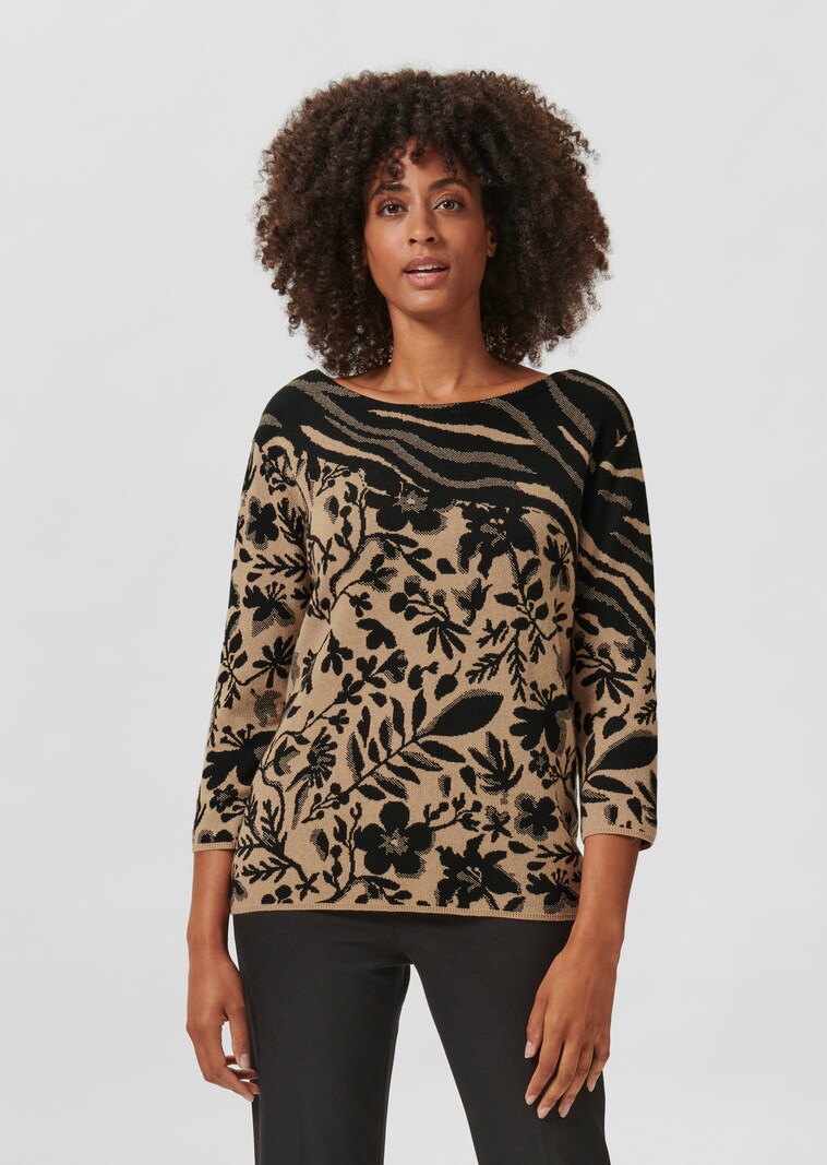 Jacquard jumper with pattern mix