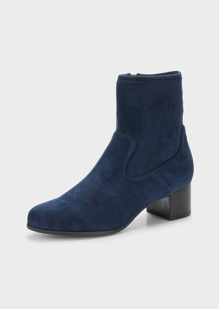 Bottines aspect cuir suédé
