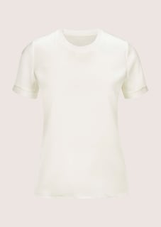 Blusenshirt aus Seide mit Rippenblenden thumbnail 6