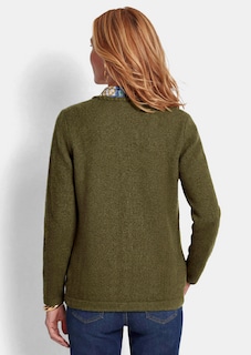 Pluizig tricot jasje met decoratieve randen thumbnail 3