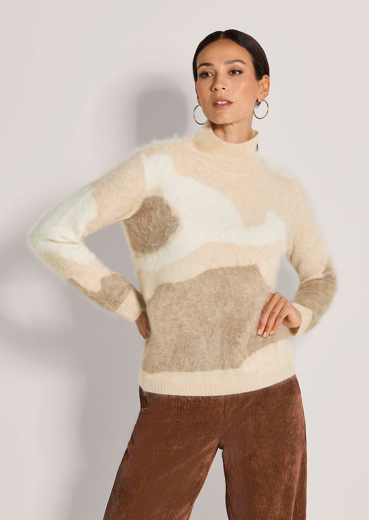 Gebrushter Kaschmirpullover