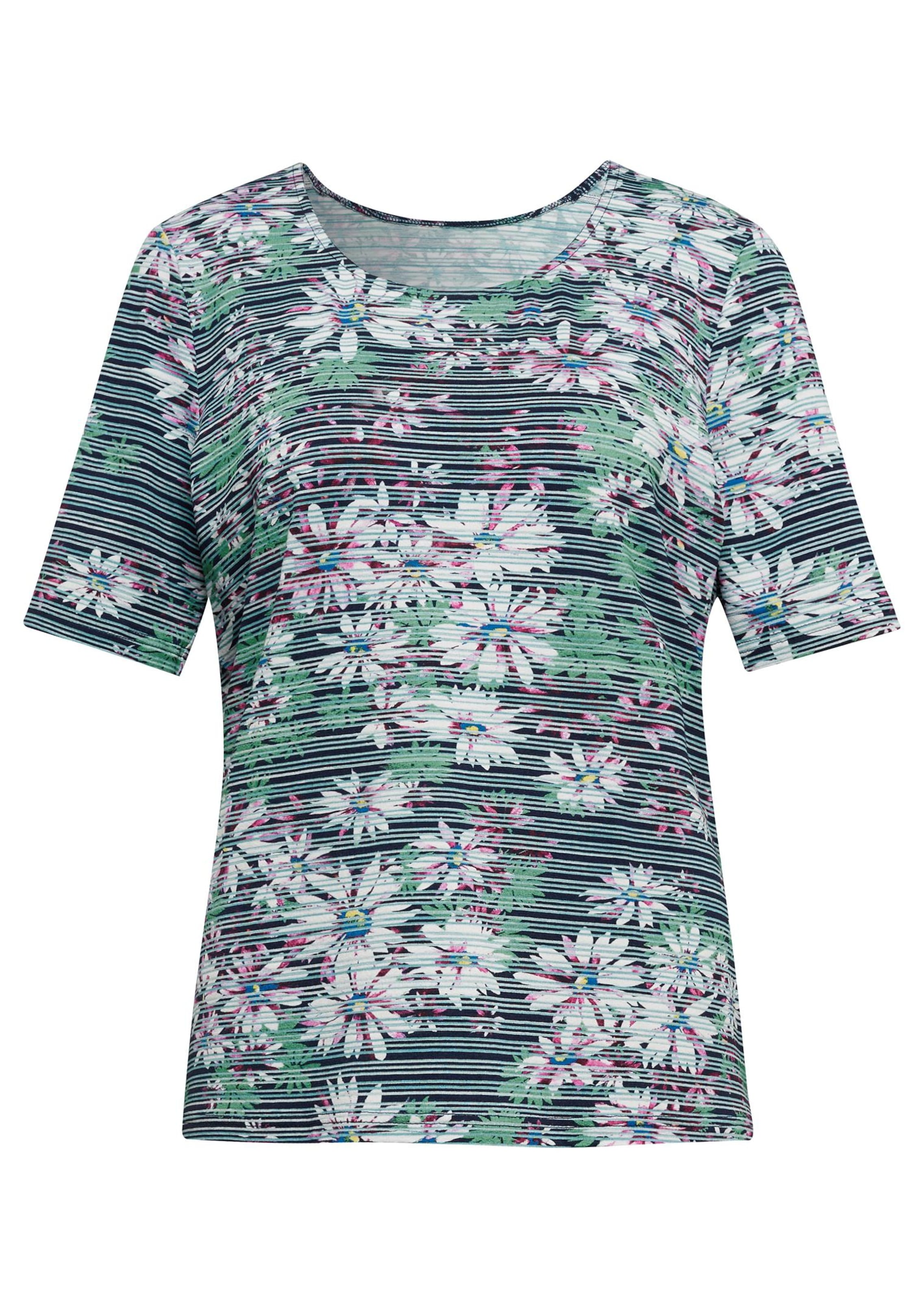 Bequemes Druckshirt in Blumen-Ringeloptik