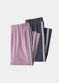 Leggings mit Galonstreifen im Doppelpack thumbnail 4