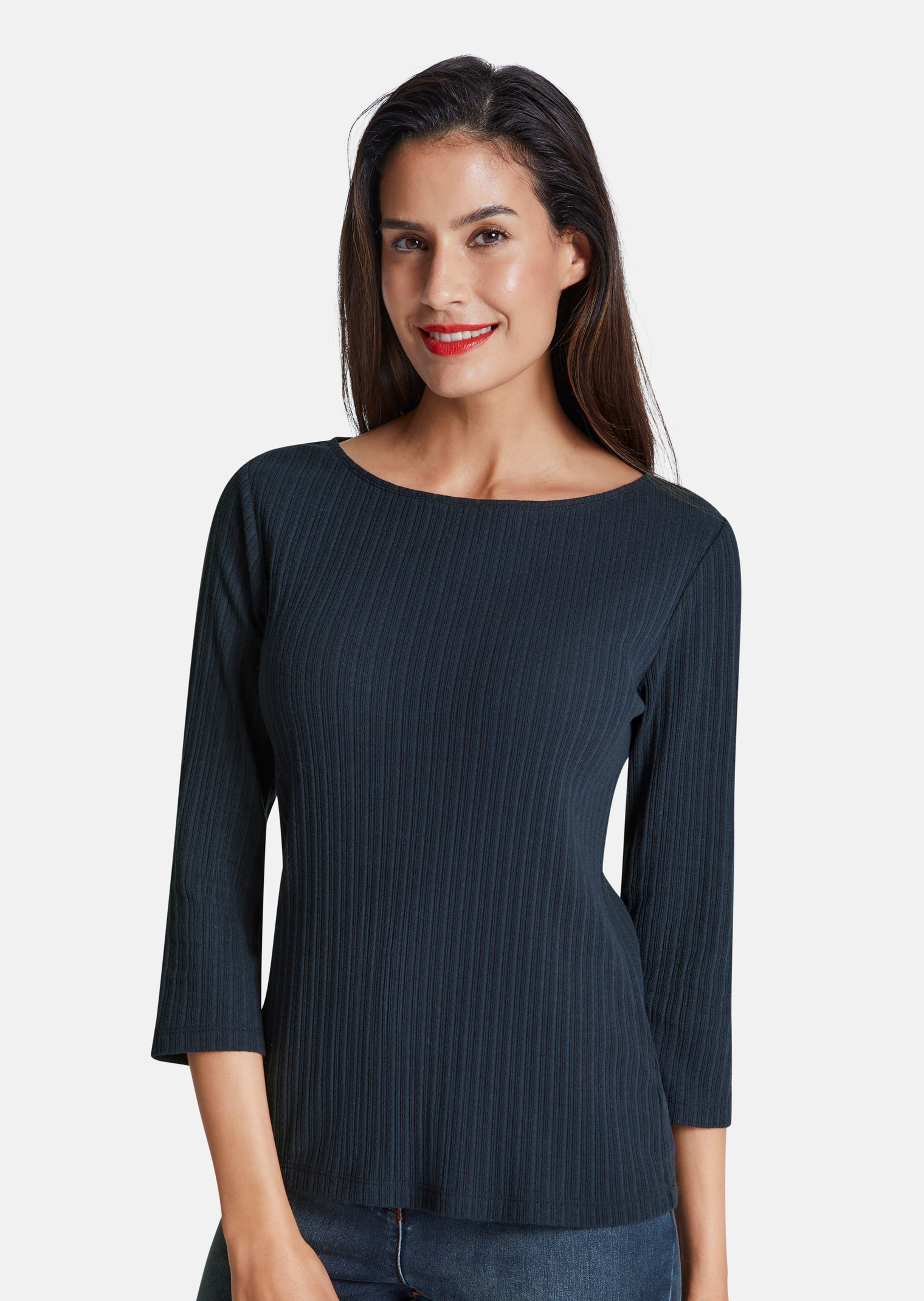 Rippshirt mit Langarm