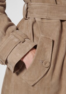 Suede trench coat thumbnail 5
