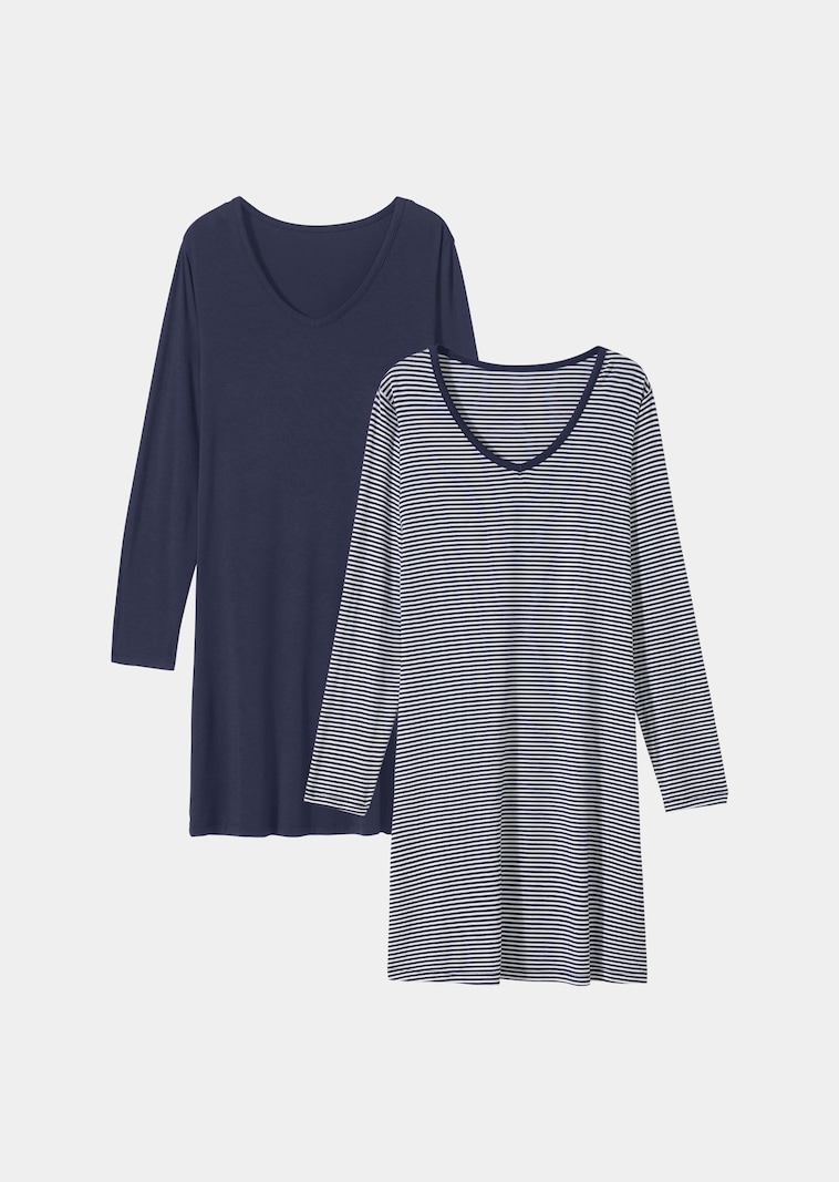 Lot de 2 chemises de nuit en jersey
