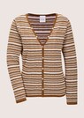 Narrow cardigan with multicoloured stripe pattern thumbnail 6