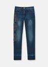 Schlanke Stretch-Jeans mit glanzvollen Nieten thumbnail 6