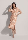 Gemustertes Hemdblusenkleid aus Viskose thumbnail 3