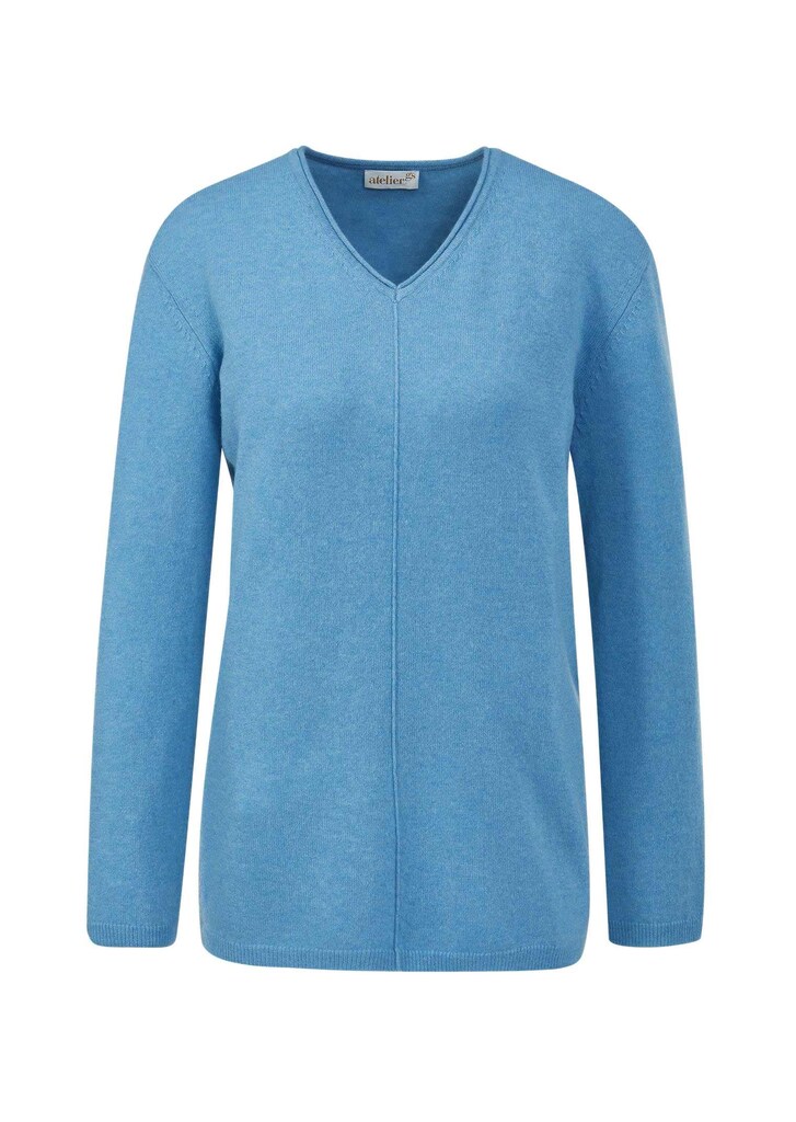 Kaschmirpullover mit V-Ausschnitt