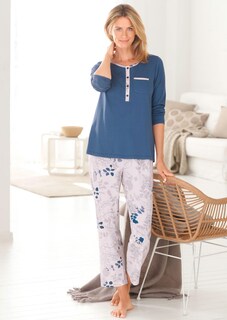 Pyjama mit Langarm und Knopfleiste thumbnail 1