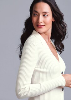 Schlichte Strickjacke in Long-Form thumbnail 7