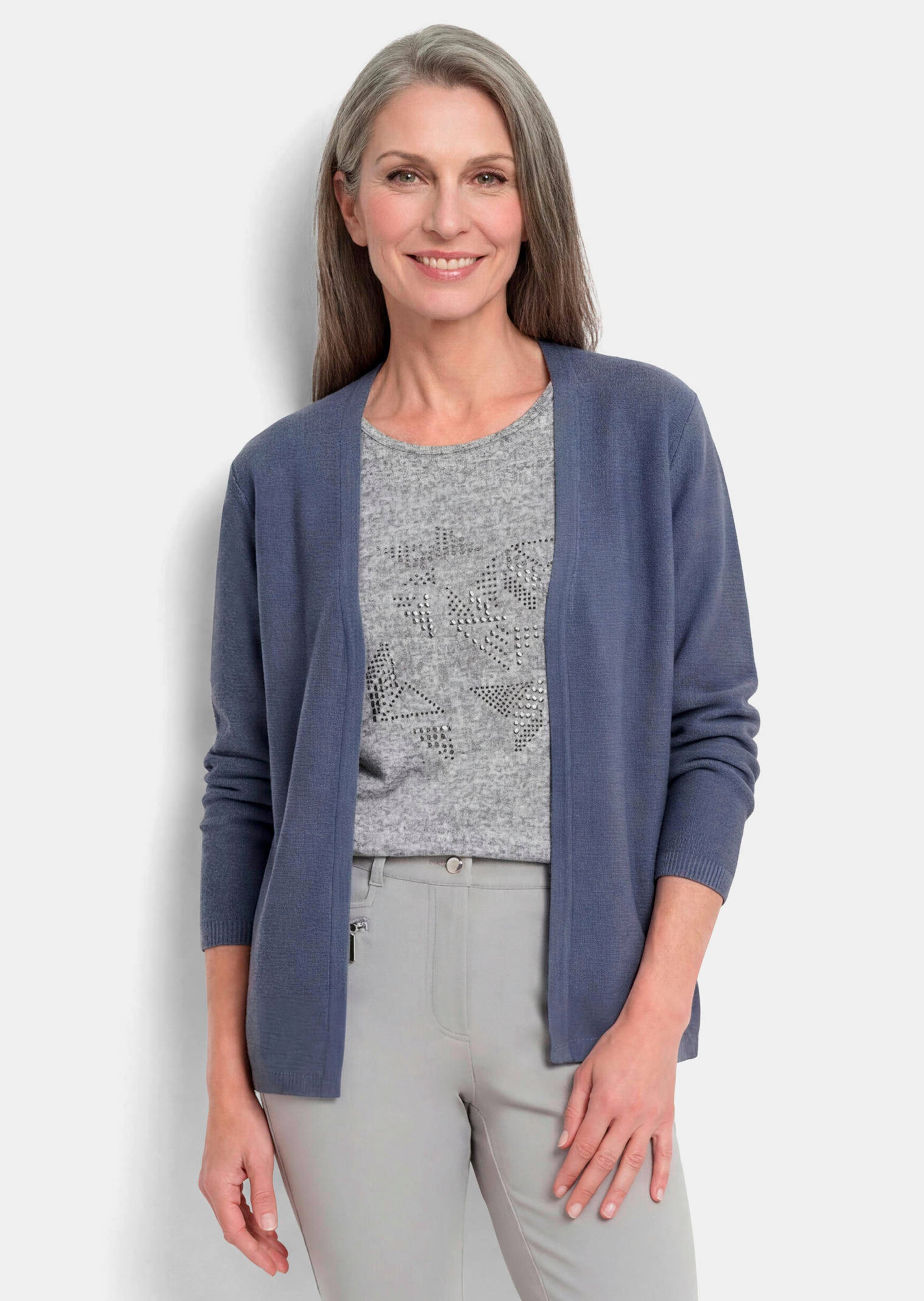 Leichter Cardigan mit Schurwolle