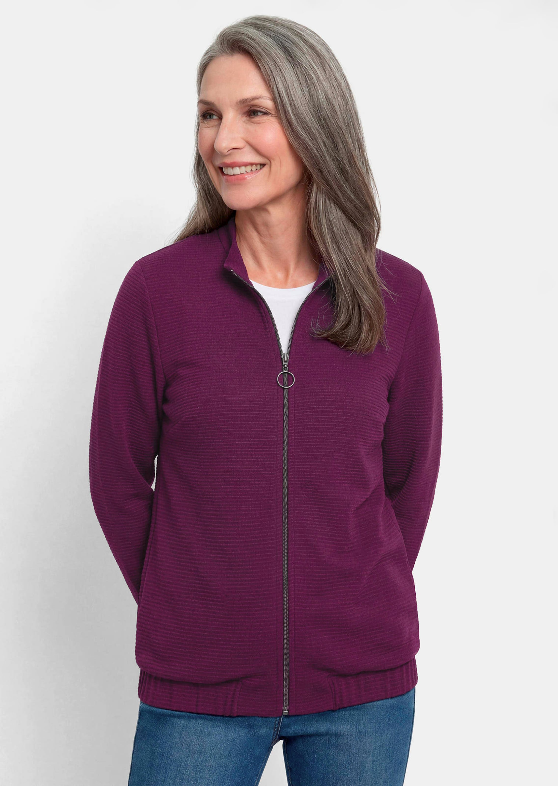 Weiche Jerseyjacke in Blouson-Optik