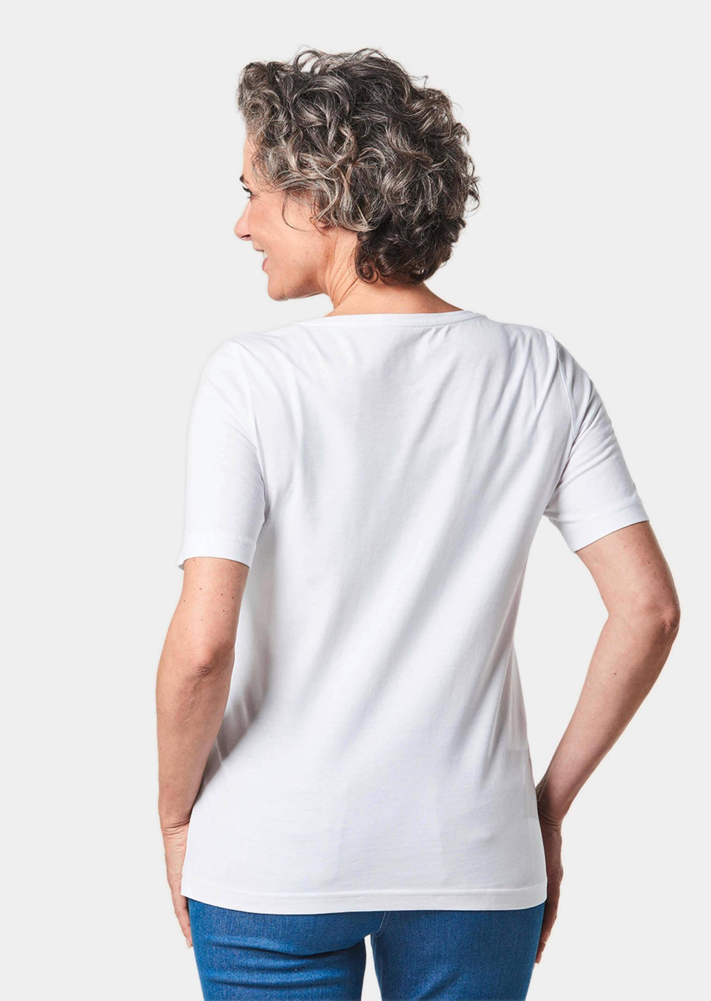 T-shirt avec application - blanc - Gr. 40 de Goldner Fashion