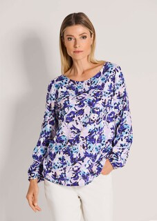 Bluse mit Rundhalsausschnitt thumbnail 1