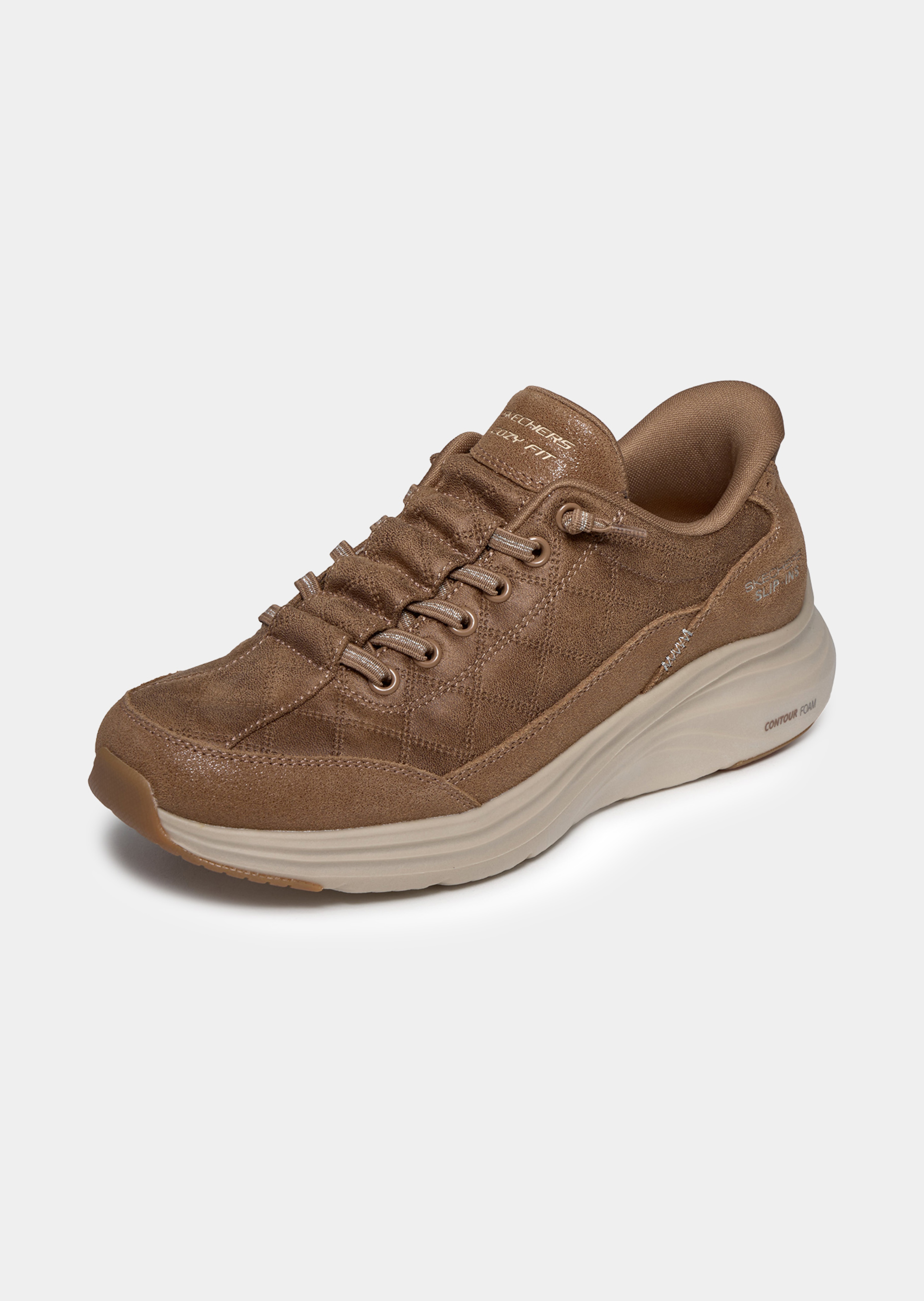 Sneakers avec surpiqûres en losange sport