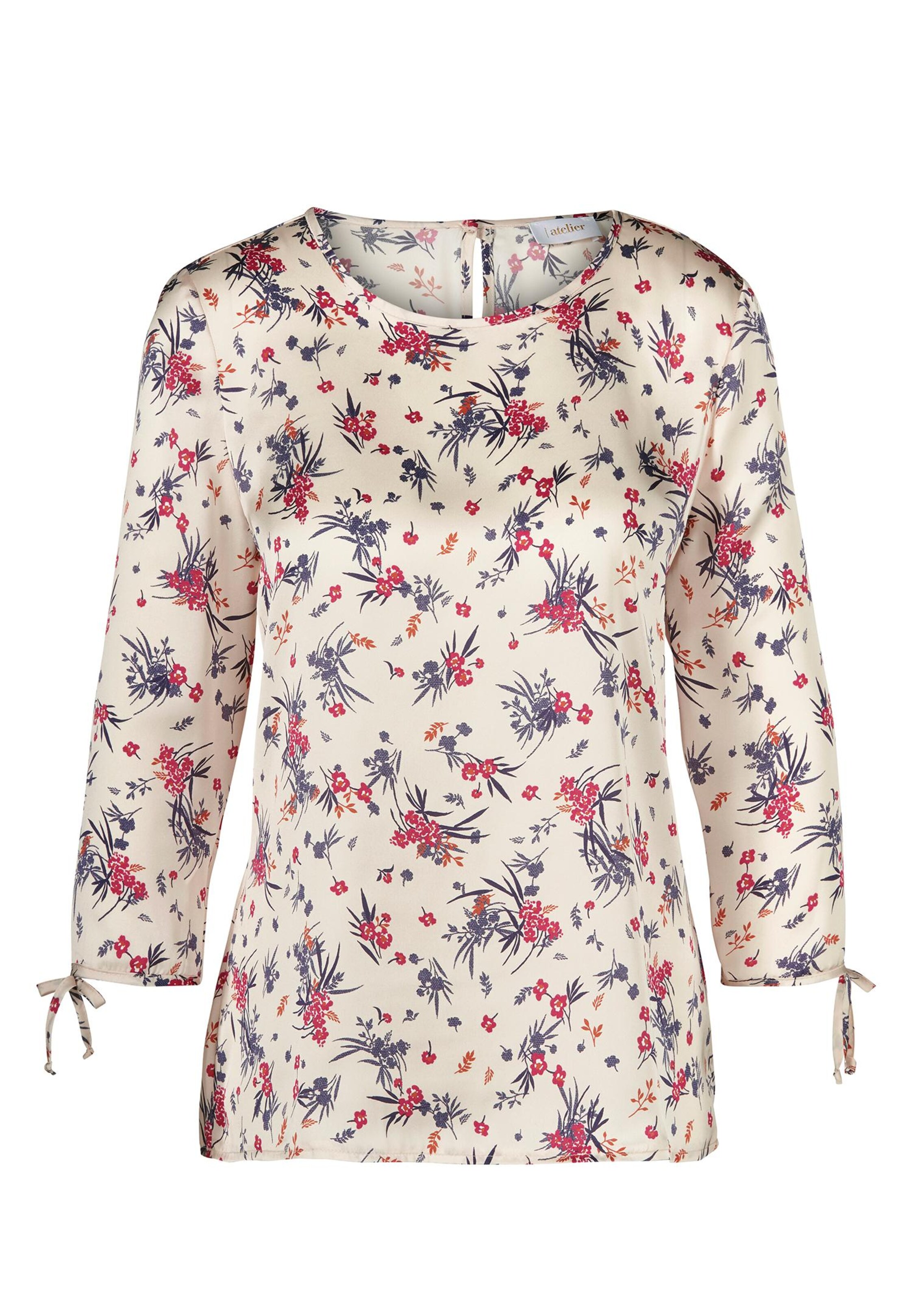 Blouse imprimée mille-fleurs - beige / corail / à motifs - Gr. 54 de Goldner Fashion