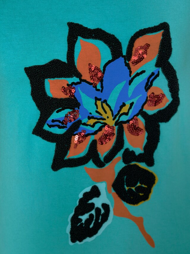 Shirt mit Blumenapplikation 4