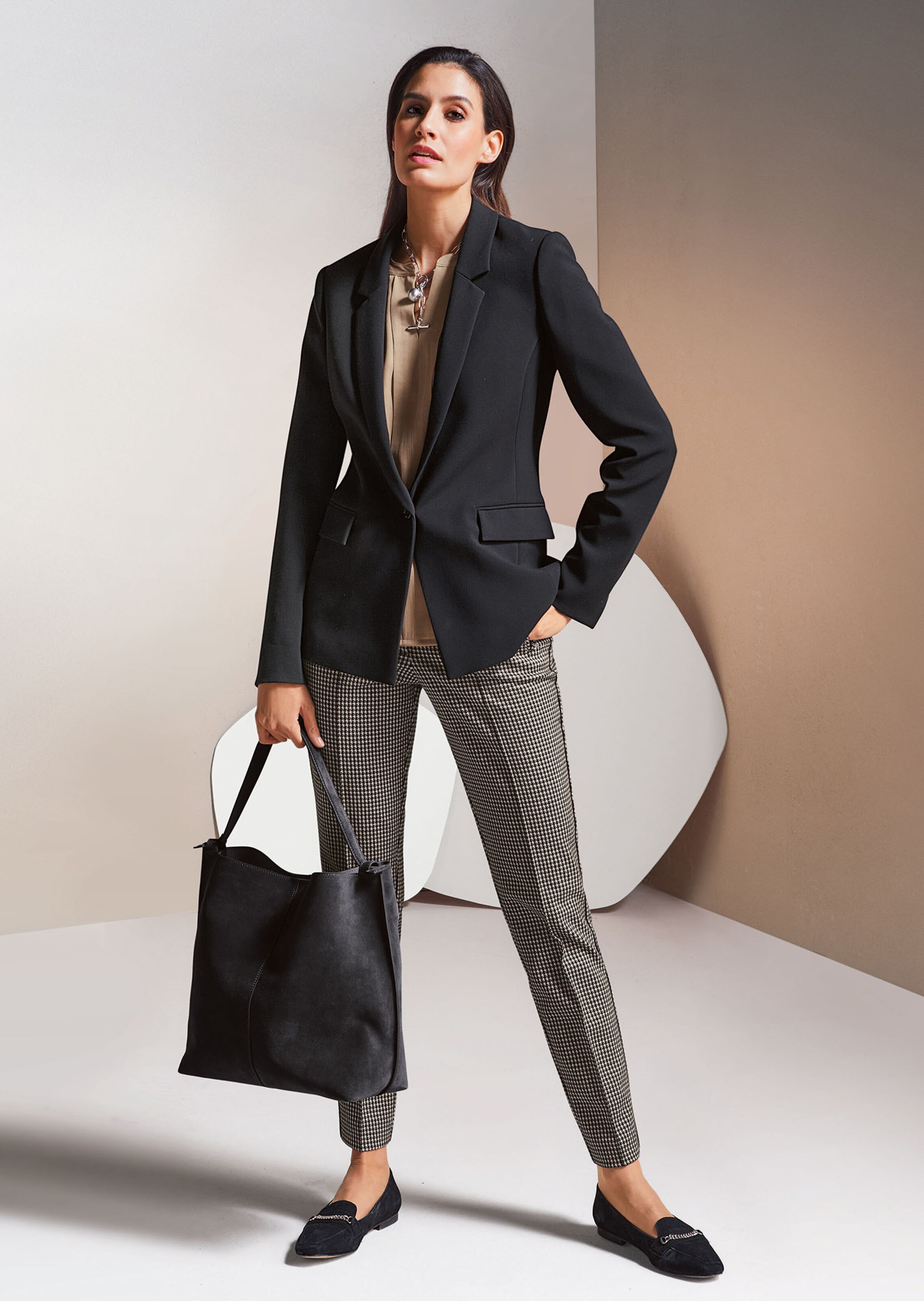 Slim Plaid Wool-blend Elastic Waist Suit Pant | Express