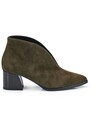 Suede ankle boot with block heel thumbnail 4