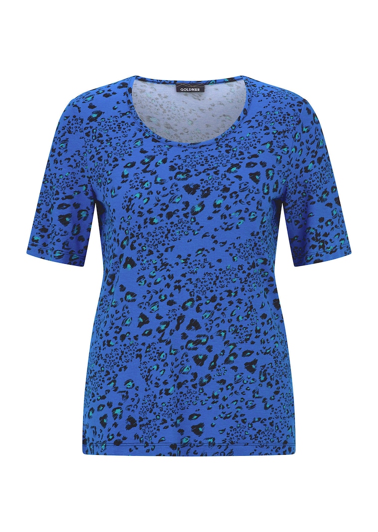 T-shirt en viscose au look léopard