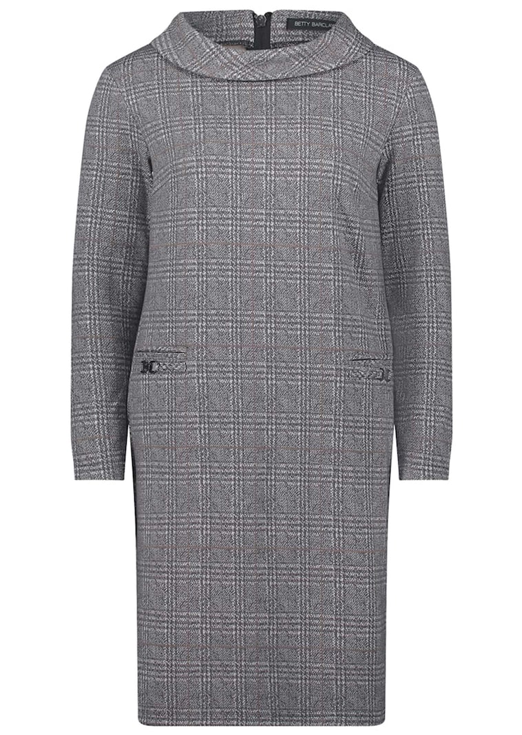Jerseykleid aus Karo-Jacquard